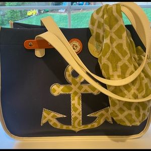 SPARTINA 449 beach tote and scarf